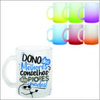 Caneca Vidro Jateada 325ml
